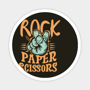 Rock Paper Scissors Art Design with Hand Magnet